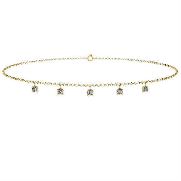 Corrente Choker Galáxia Ouro 18k