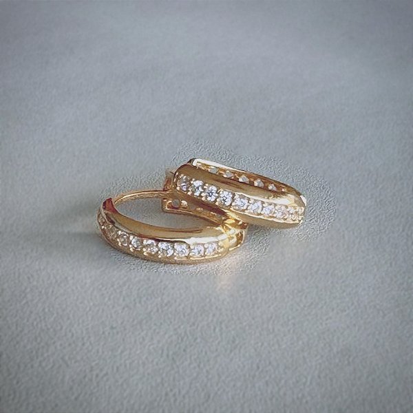 Brinco Delicacy Rock Ouro 18k