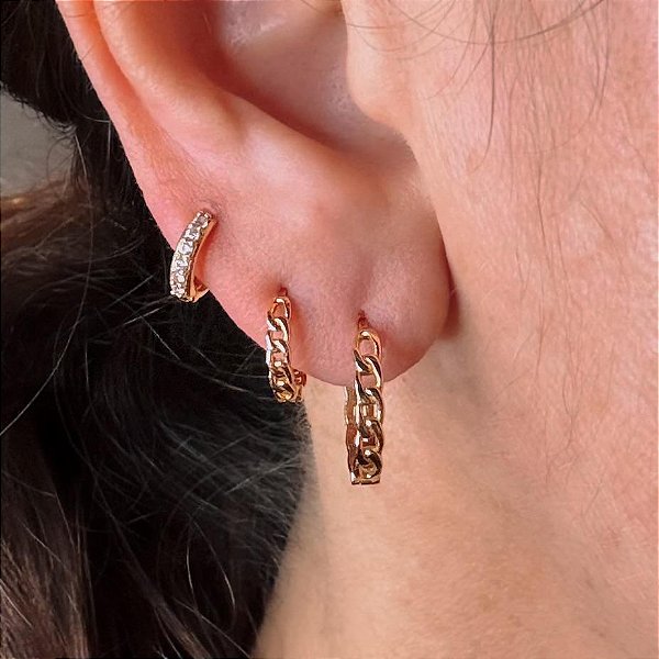 Brinco Urban Chic G Ouro 18k