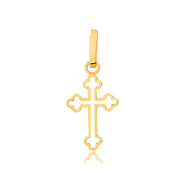 Pingente Cruz Pequena Ouro 18 K