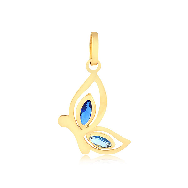 Pingente Meia Borboleta Ouro 18K