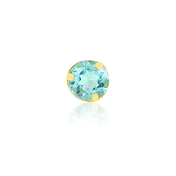 Pingente Ponto de Luz Praziolita (pedra natural) - Ouro 18 k