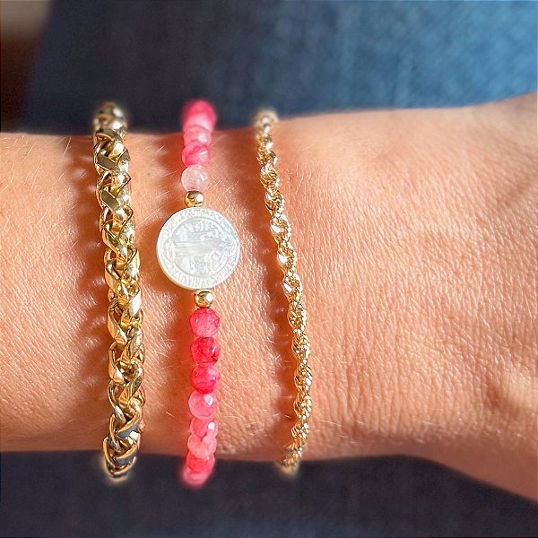 Pulseira Corda Ouro 18k