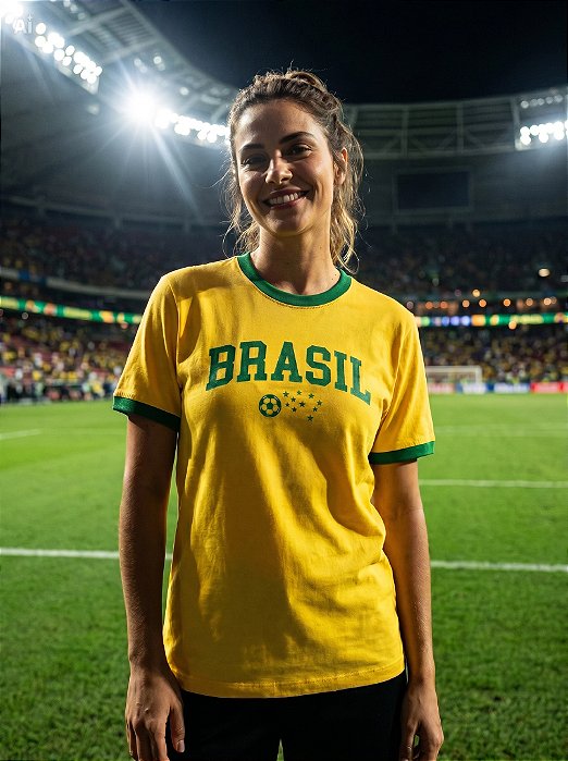 Camiseta Torcida Inesquecível Brasil Unissex Verde Amarelo Futebol