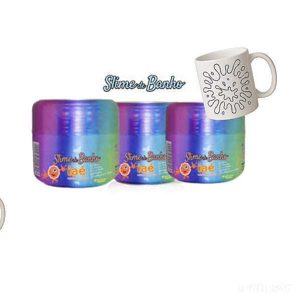Kit  Slime de banho com Caneca de colorir