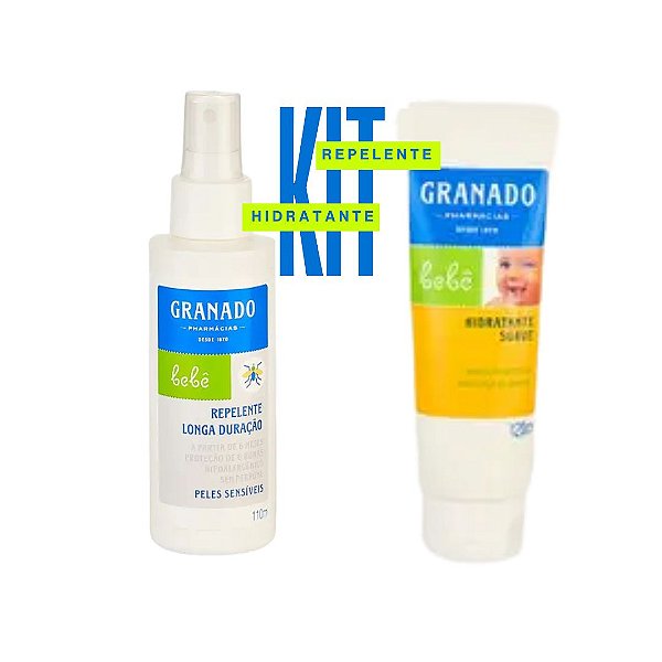 Kit Granado Bebê Peles Sensíveis – Repelente longa duração + Hidratante Suave
