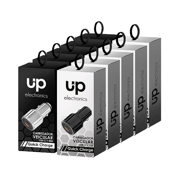 Kit 10 Carregadores Veicular USB / USB-C - Atacado