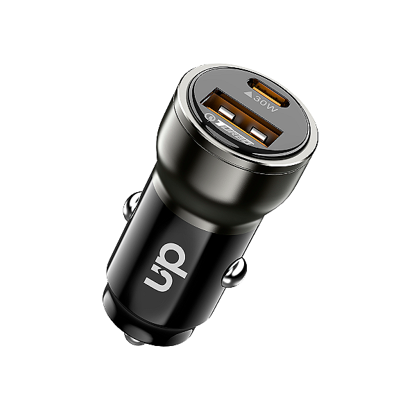 Carregador Veicular USB-A e USB-C 30W UP Electronics