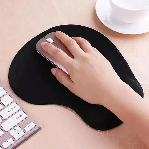 MOUSEPAD ERGONOMICO COMFORT PRETO