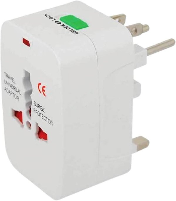 Adaptador Tomada Universal Padrão Internacional 150 Países Viagem Bivolt