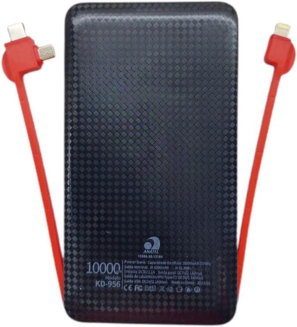 POWER BANK KAIDI/A'GOLD 10.000 mAh ALTA DENSIDADE KD-956