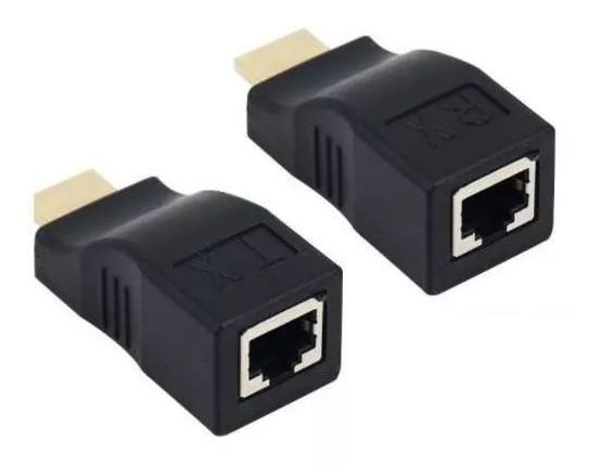 Extensor Hdmi 30 Metros Via 1 Cabo De Rede Rj45 Cat5e/6
