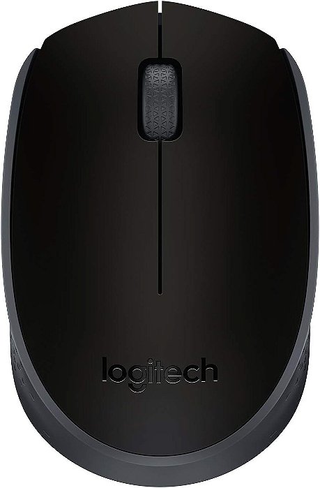 Mouse sem fio Logitech M170 com Design Ambidestro Compacto, Conexão USB e Pilha Inclusa - Preto
