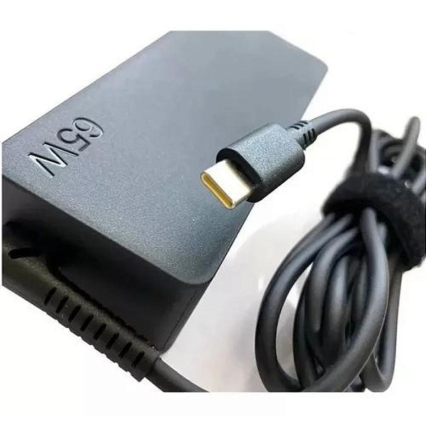 Fonte de Notebook Carregador Tipo C 20V Lenovo Thinkpad E14 Gen 2 65w compativel