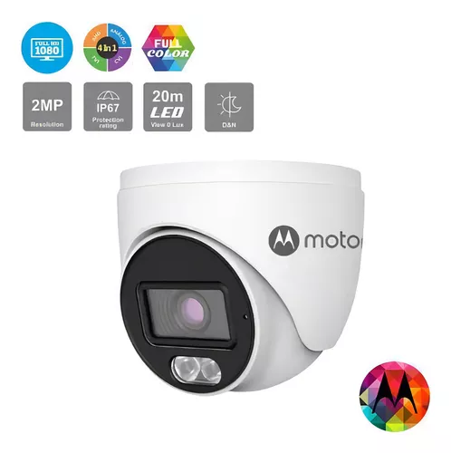 CÂMERA FULL COLOR DOME 2MP FULL HD MOTOROLA 20M MFADH022701