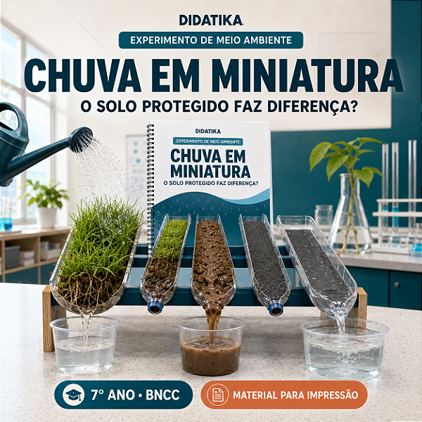 🌧️ CHUVA EM MINIATURA: O SOLO PROTEGIDO FAZ DIFERENÇA?