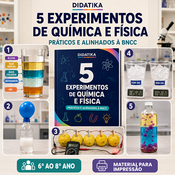 5 Experimentos de Química e Física – 6º ao 8º Ano | BNCC