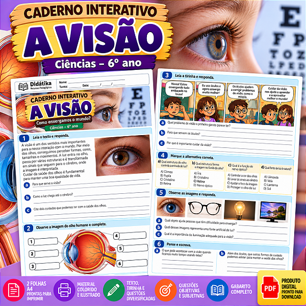 Caderno Interativo – A Visão | Ciências – 6º Ano