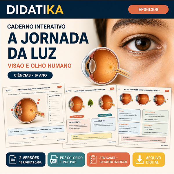 CADERNO INTERATIVO – A JORNADA DA LUZ: VISÃO E OLHO HUMANO - 6ºANO