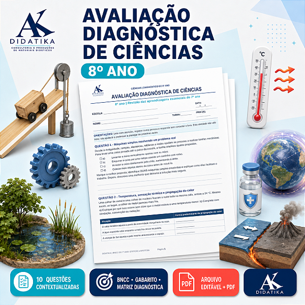 AVALIAÇÃO DIAGNÓSTICA DE CIÊNCIAS – 8º ANO