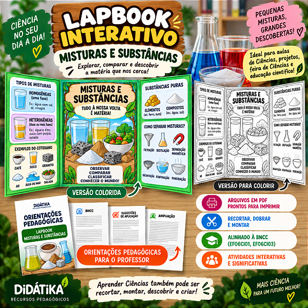 Lapbook Interativo – Misturas e Substâncias