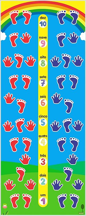 Tapete Amarelinha Infantil Educativo Movimento Pés E Mãos