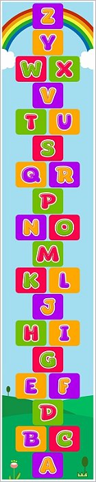 Tapete Amarelinha Infantil Educativo Letras Alfabeto