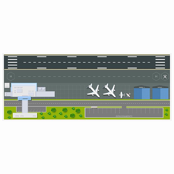 Pista Carrinho Cidade Aeroporto Avião