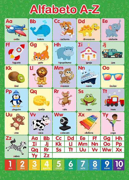 Banner Alfabeto de A a Z | Alfabetização e Reforço Escolar