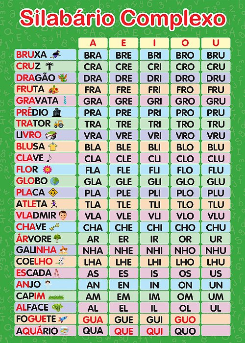 Banner Silabário Complexo | Alfabetização e Reforço Escolar