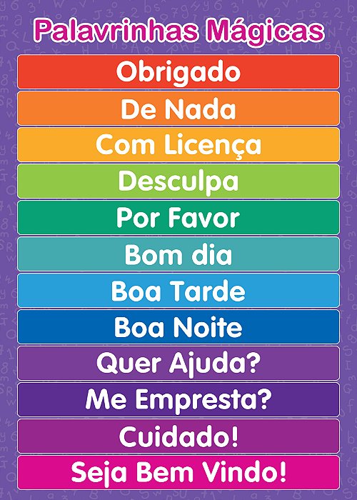 Banner Palavrinhas Mágicas | Educação Infantil Escolar