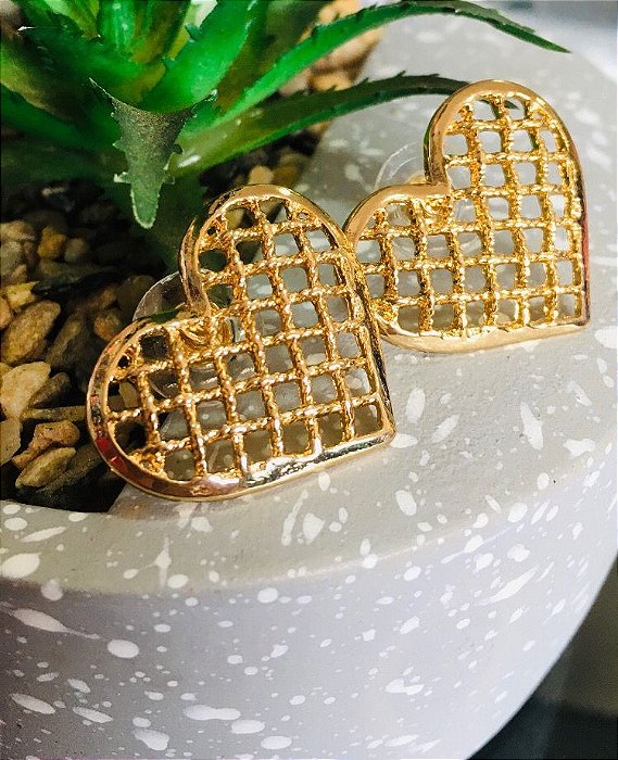Brinco Coração Dourado