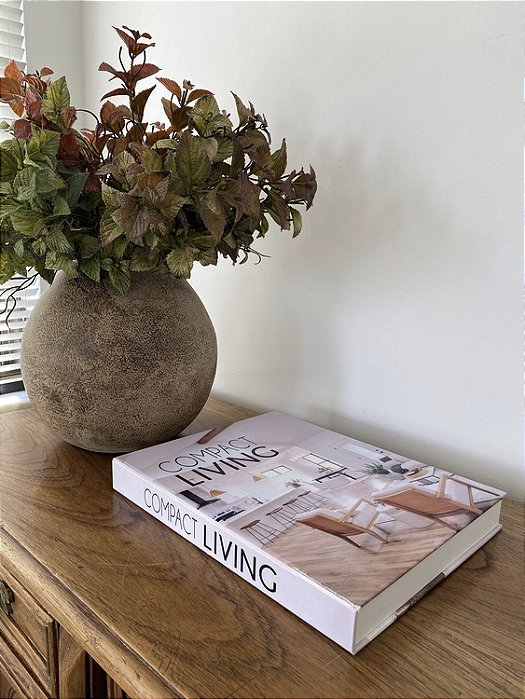 Livro Caixa COMPACT LIVING - Madeira 30x23x4cm