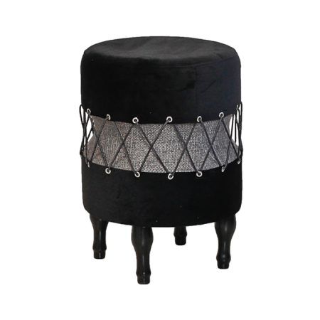 Puff c/Pé Corseto P Preto