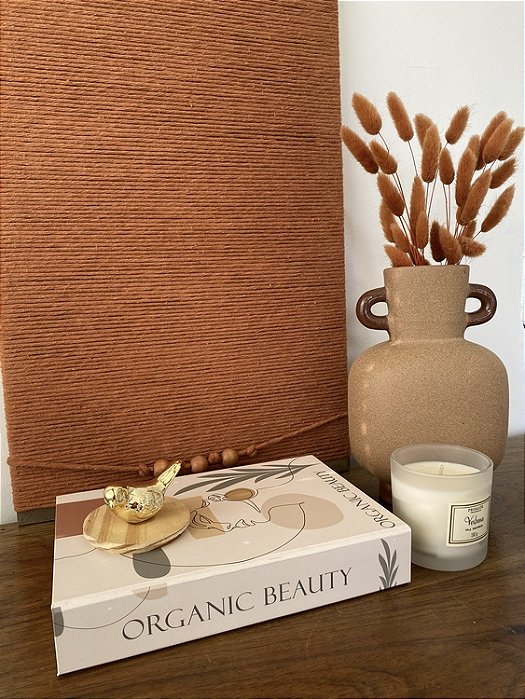Livro Caixa ORGANIC BEAUTY - Madeira 24x16x4cm