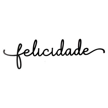 Palavra Parede FELICIDADE - MDF 13x50x1cm