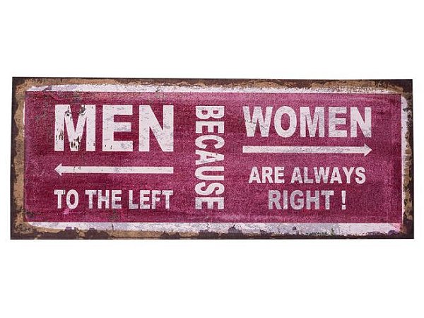 Placa Juta MEN X WOMEN - 20x50x2cm