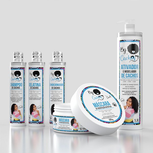 Kit Mega Hidratação & Definição – 5 Produtos By +Cachos