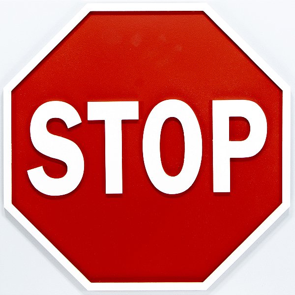 Placa decorativa stop