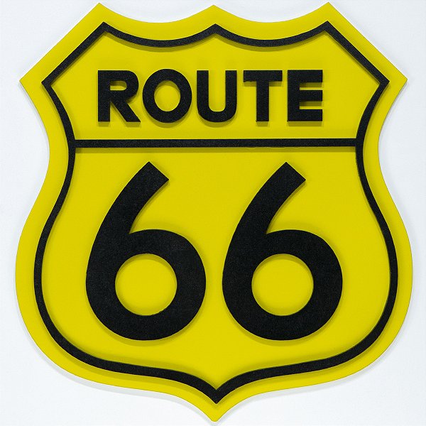 Placa decorativa rota 66