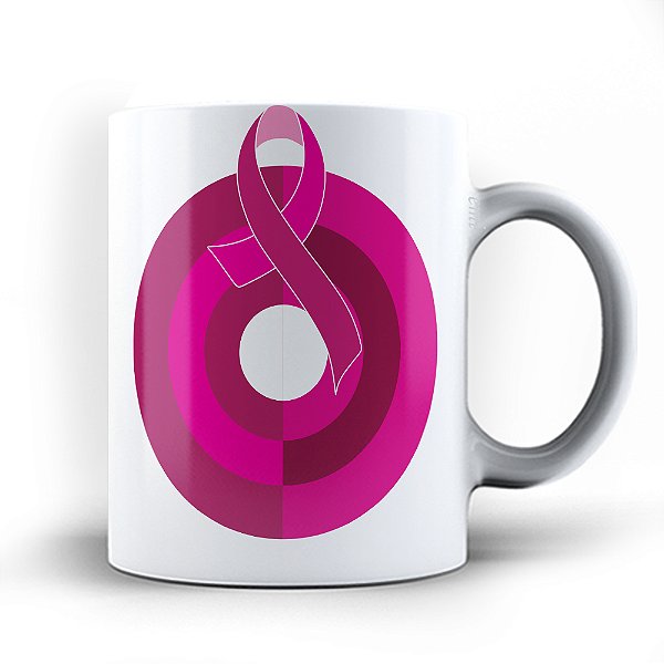 Caneca xicara Outubro rosa luta contra o Câncer 237