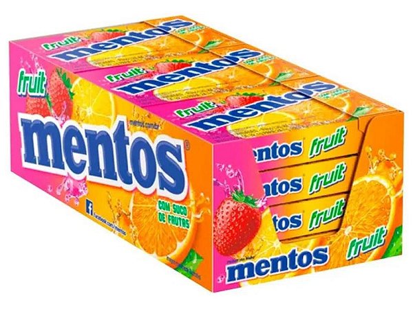 Bala Mentos Slim Box Fruit Frutas C/12unid 289g