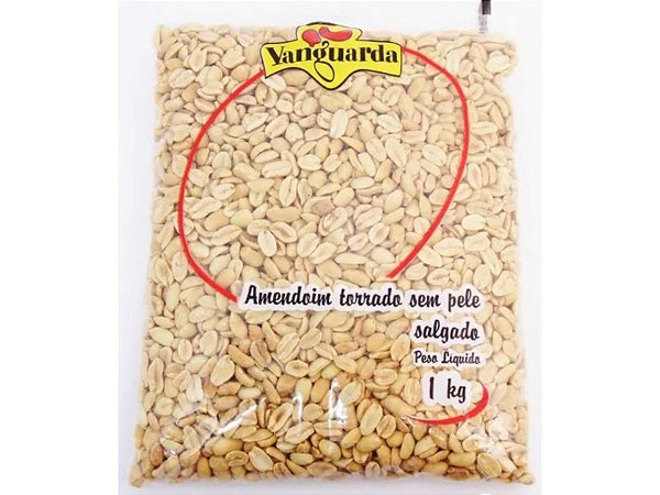 Amendoim Torrado Sem Pele Sem Sal Vanguarda 1Kg