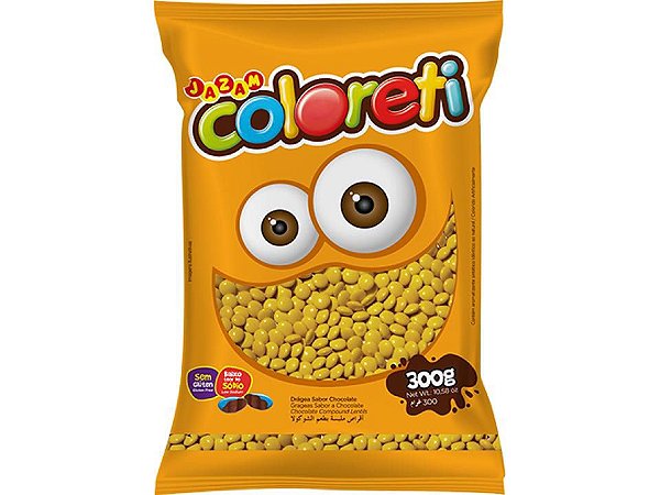 Pastilhas Chocolate Coloreti Mini Amarelo Pacote 300g