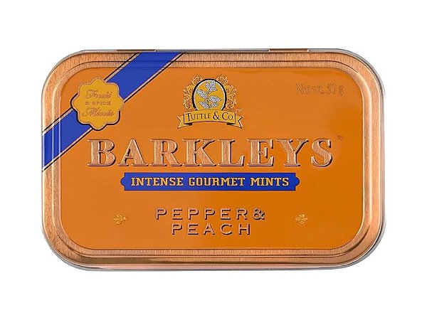 PASTILHAS BARKLEYS INTENSE GOURMET MINTS - PEPPER E PEACH