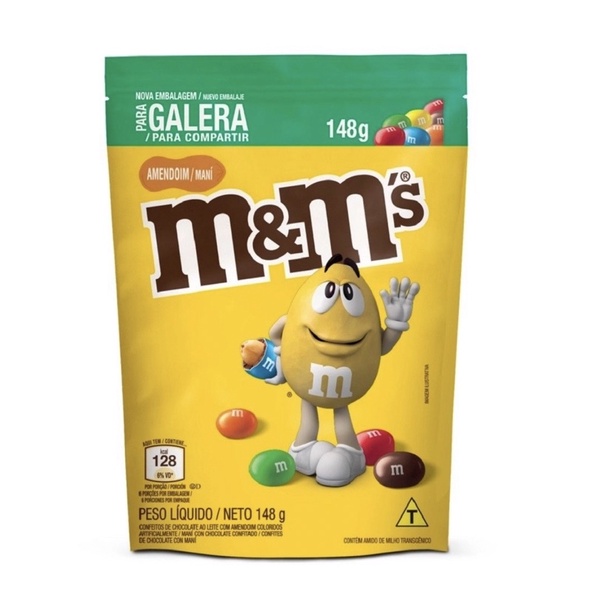 M&Ms Confeito Chocolate Amendoim Pouch 132g
