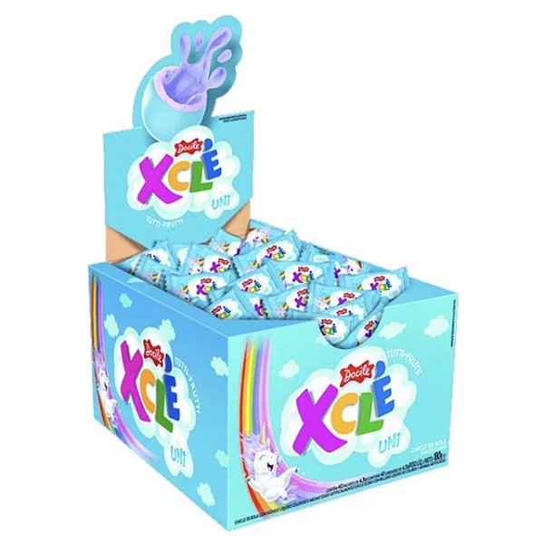 Chiclete Unicórnio Tutti Frutti Xclé C/ 40u 180g