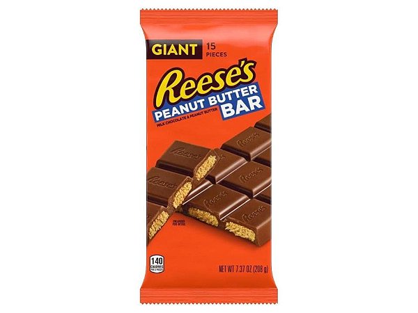 Barra Reese's Peanut Butter Bar Giant 208g - Importado EUA