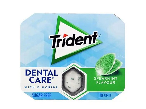 Chiclete Trident Dental Care Fluorid Spearmint 17g - Importado