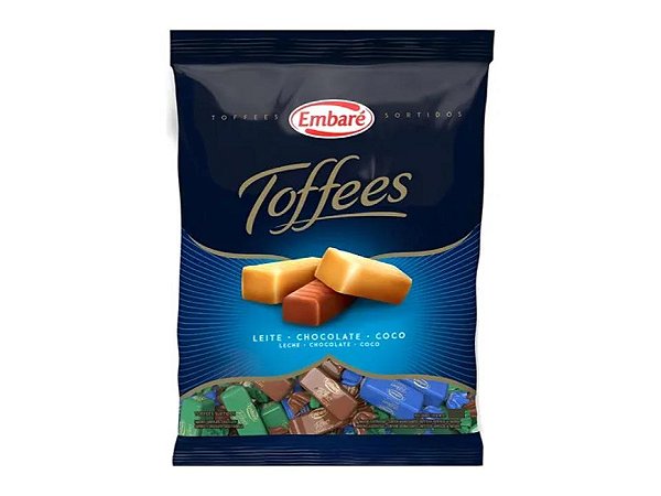 Bala Caramelos Toffees Sortida Embaré Pacote 600g